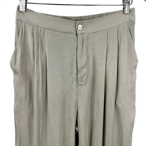 Rumoured Riverside Trouser Pant Silky Gray Wide Leg High Rise size Large - Picture 4 of 8